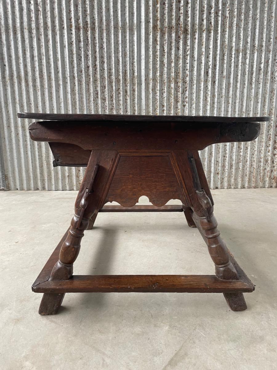 18th century oak table Spain