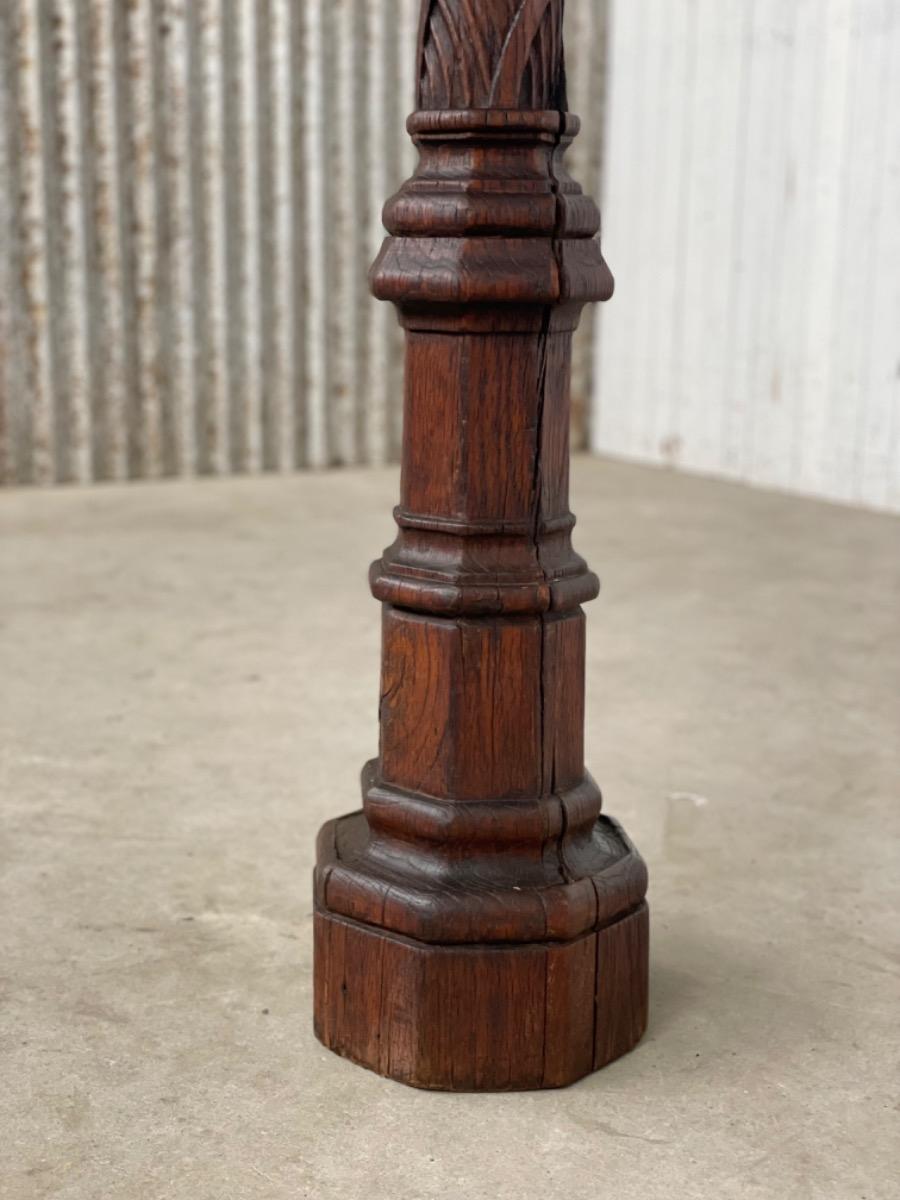 Antique oak wooden console 