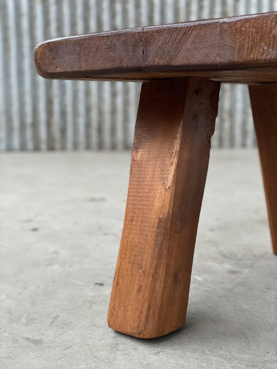 Brutalist oak coffeetable Netherlands, 1950s