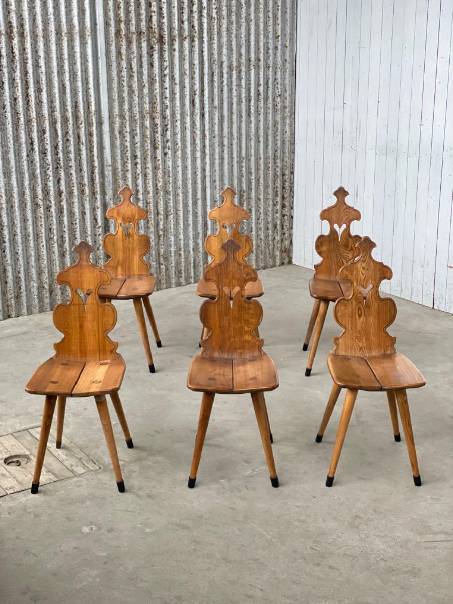 6 Dining Chairs Brutalist