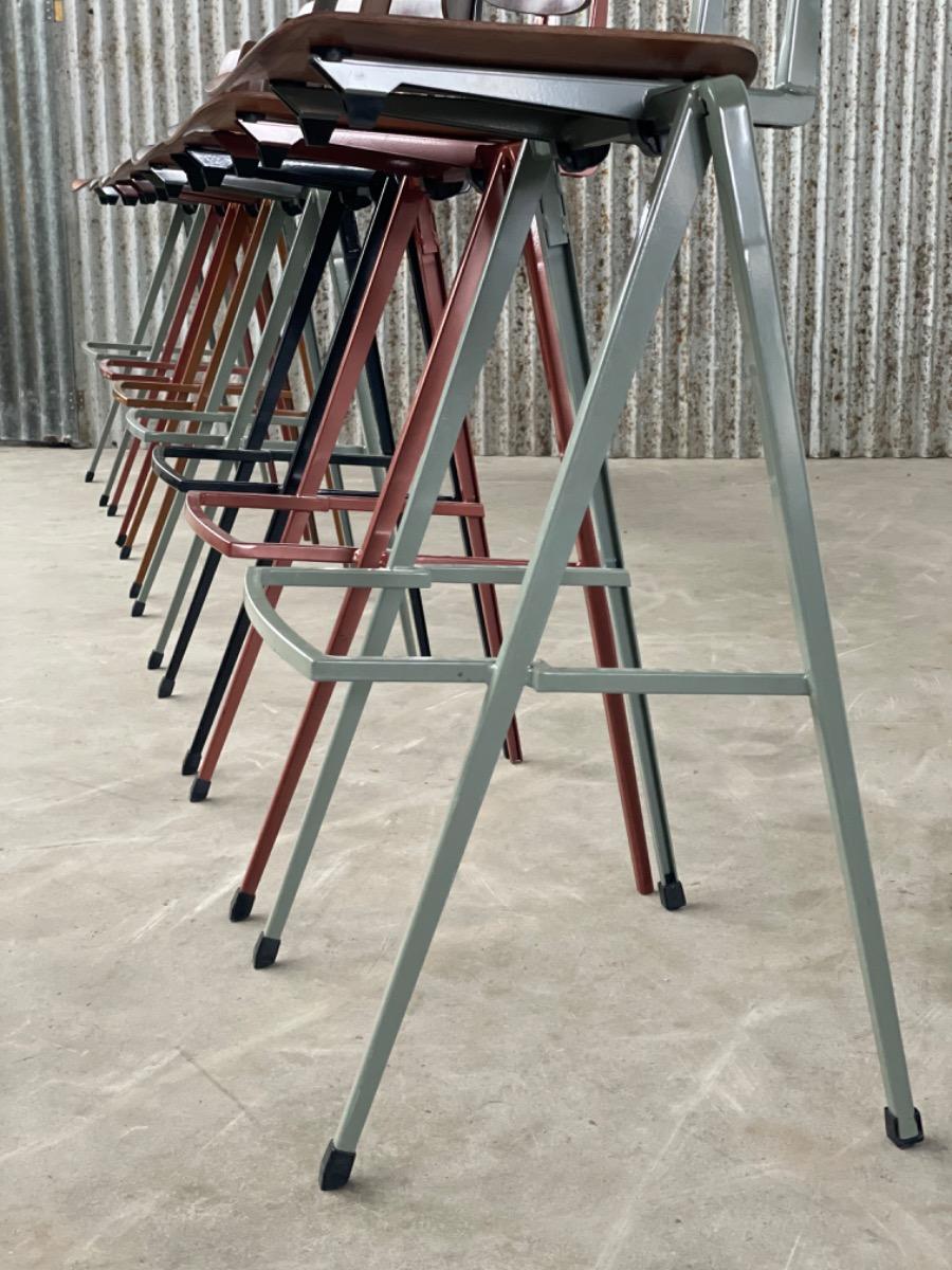 6x Galvanitas S17 Industrial Bar chairs - Dutch design 2000s