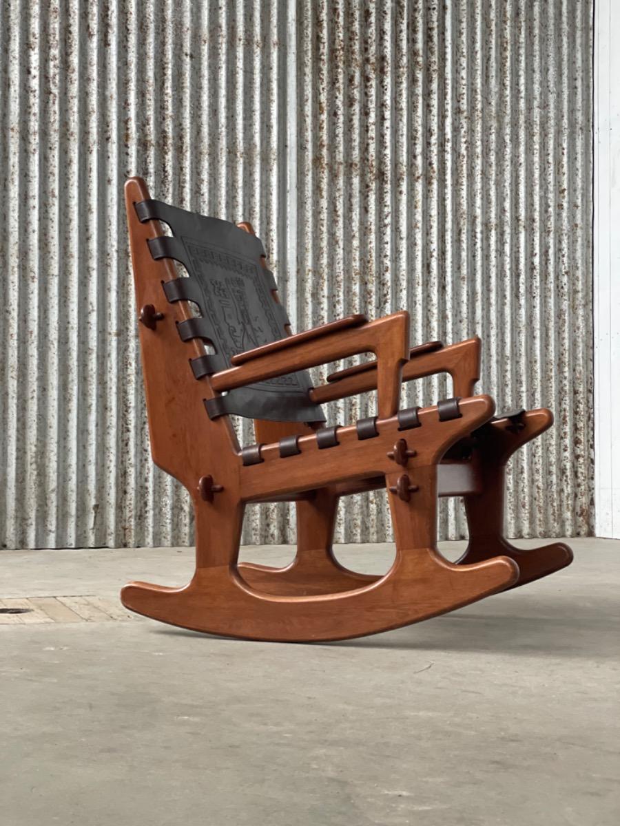 Angel Pazmino midcentury Rocking chair for Muebles de Estilo