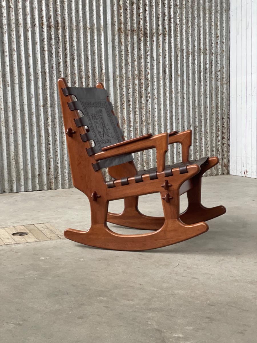 Angel Pazmino midcentury Rocking chair for Muebles de Estilo