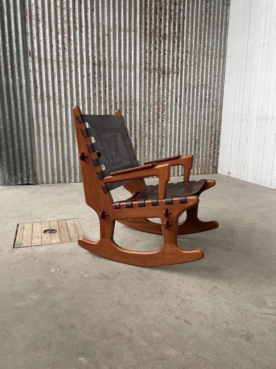 Angel Pazmino midcentury Rocking chair for Muebles de Estilo