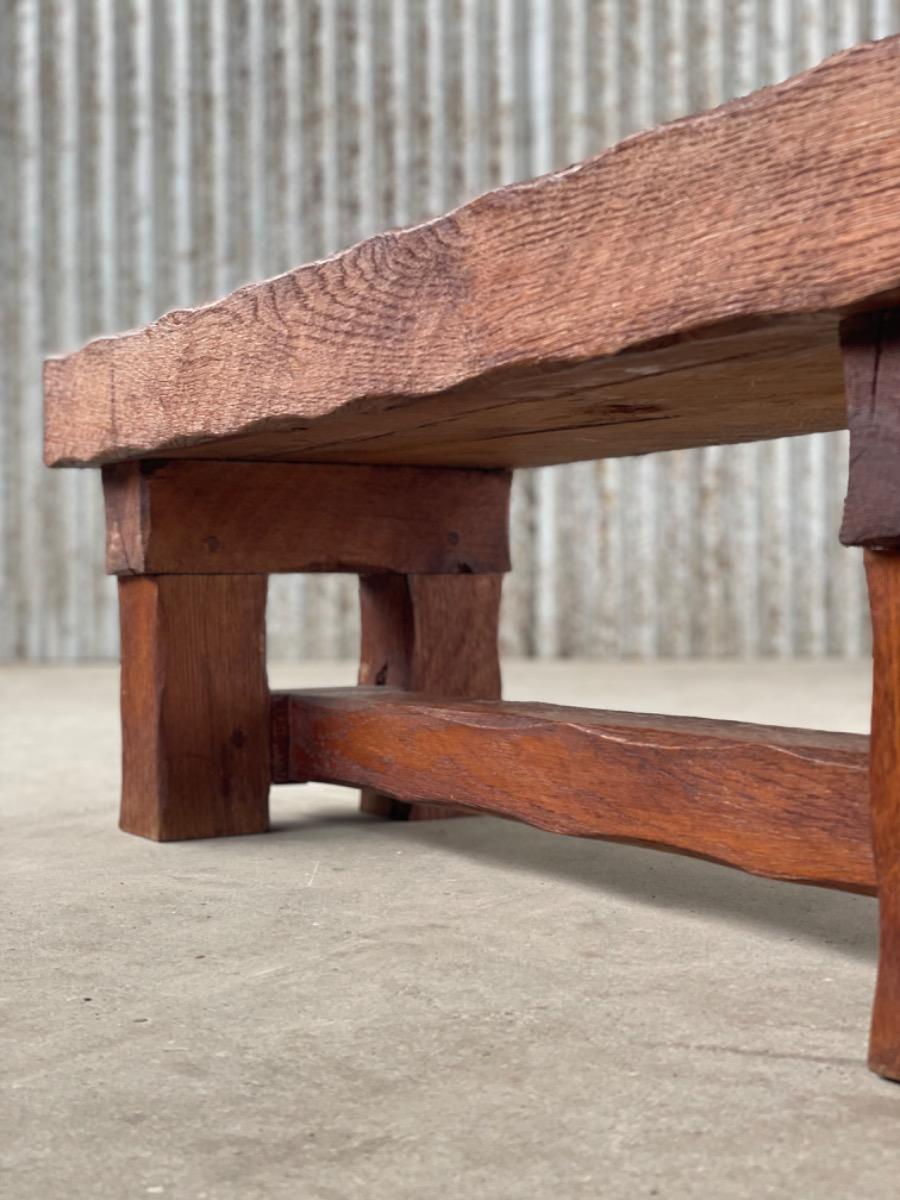 Brutalist massive oak coffeetable / Bench