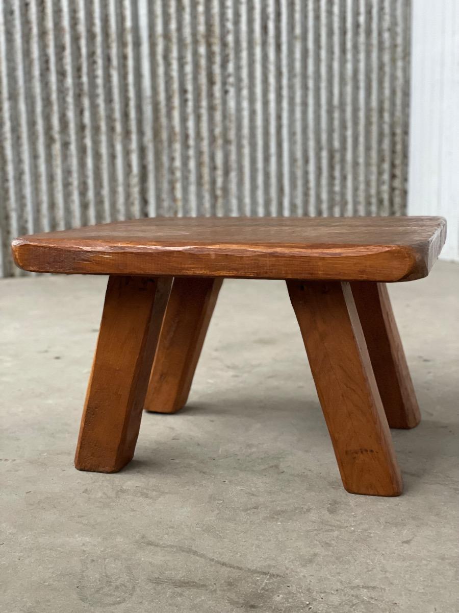 Brutalist oak coffeetable Netherlands, 1950s