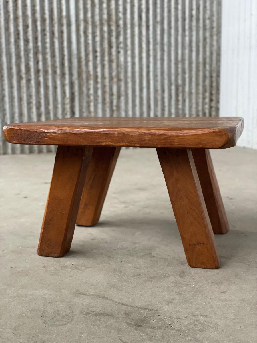 Brutalist oak coffeetable Netherlands, 1950s