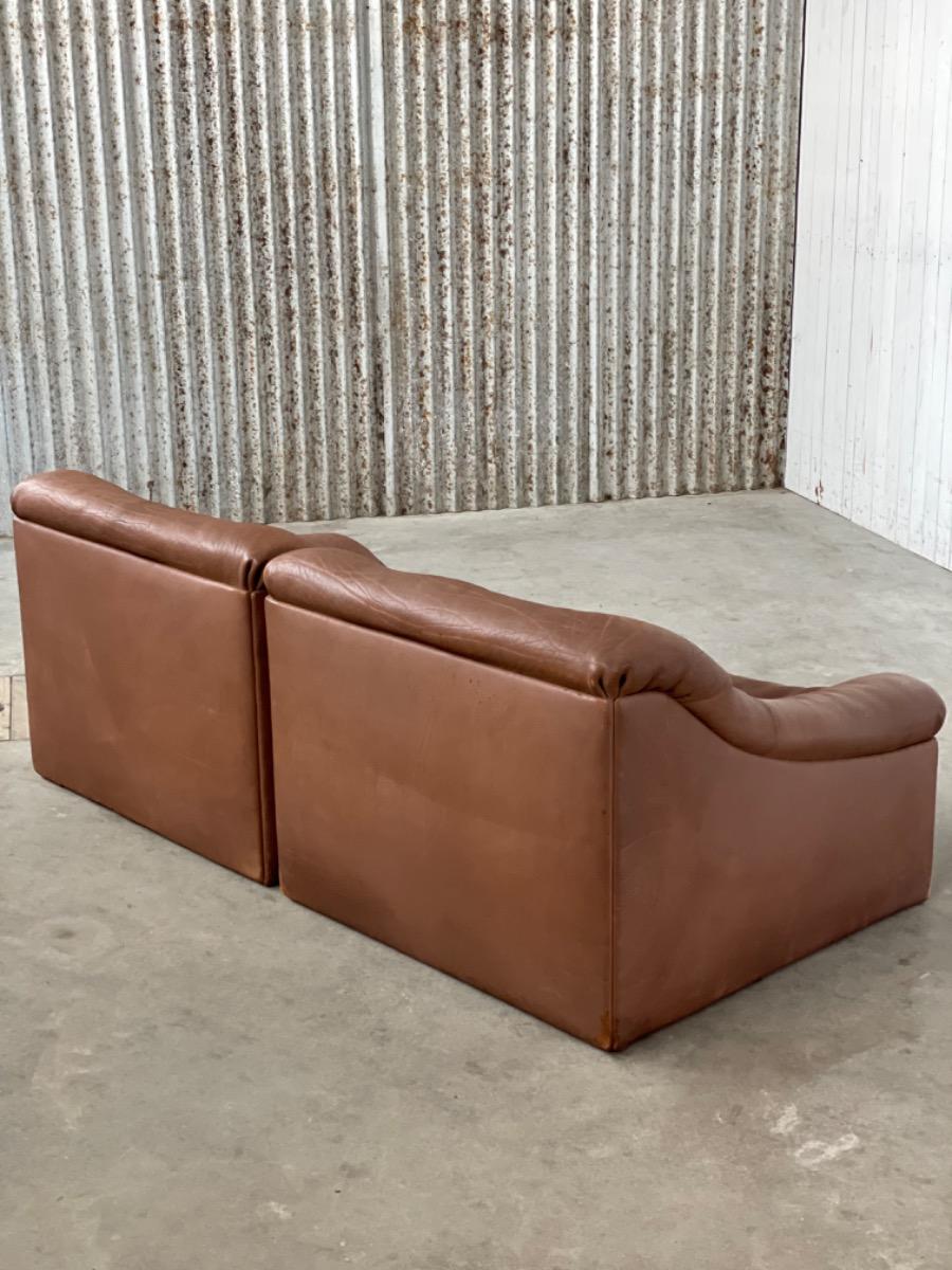 De Sede DS46 modular leather sofa, Switzerland 1970s