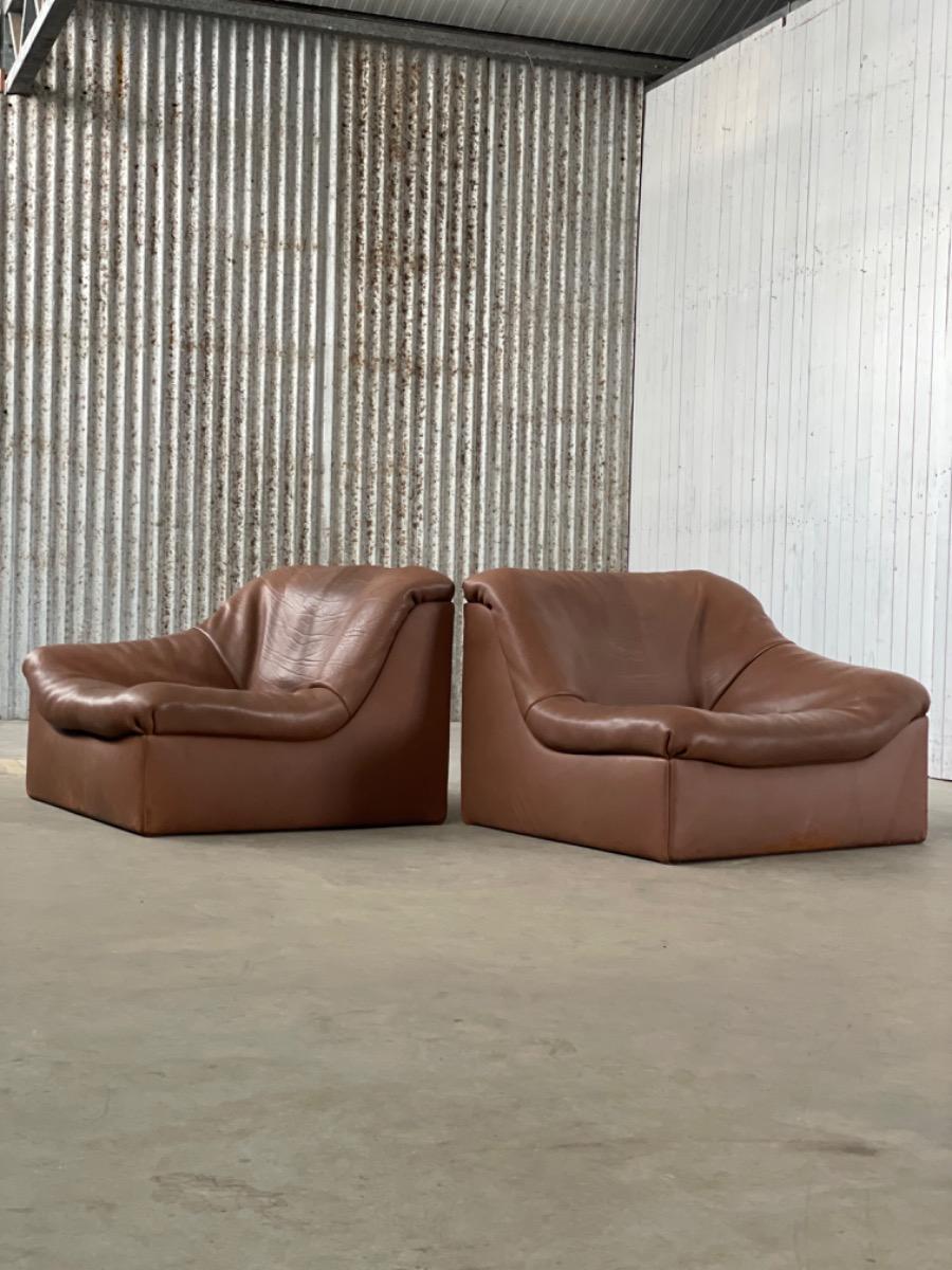 De Sede DS46 modular leather sofa, Switzerland 1970s