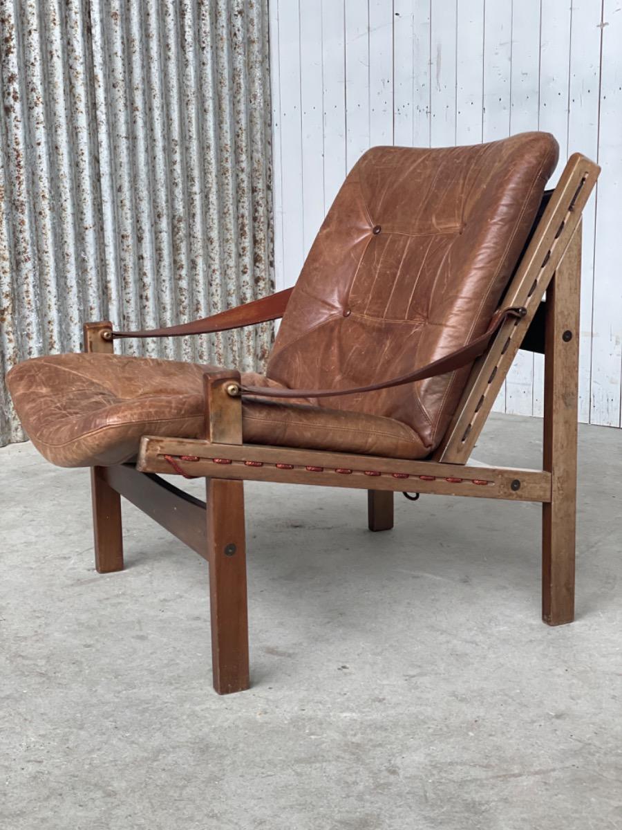 Hunter safari chair by Torbjørn afdal for bruksbo, 1960s