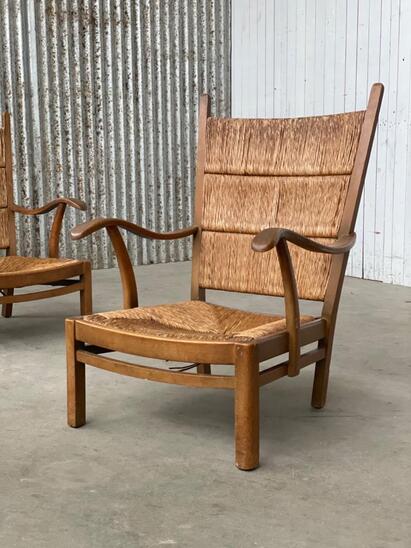 Pair armchairs style Bas van Pelt, Netherlands 1950s