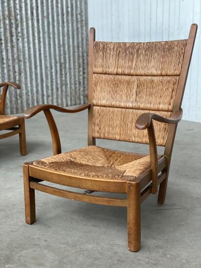 Pair armchairs style Bas van Pelt, Netherlands 1950s