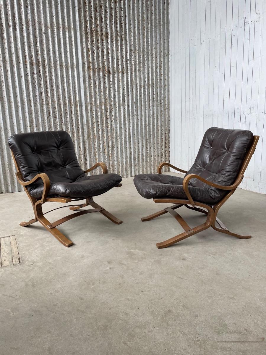 Pair loungechairs Ingmar Relling Westnofa - 1960