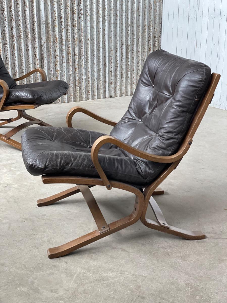 Pair loungechairs Ingmar Relling Westnofa - 1960