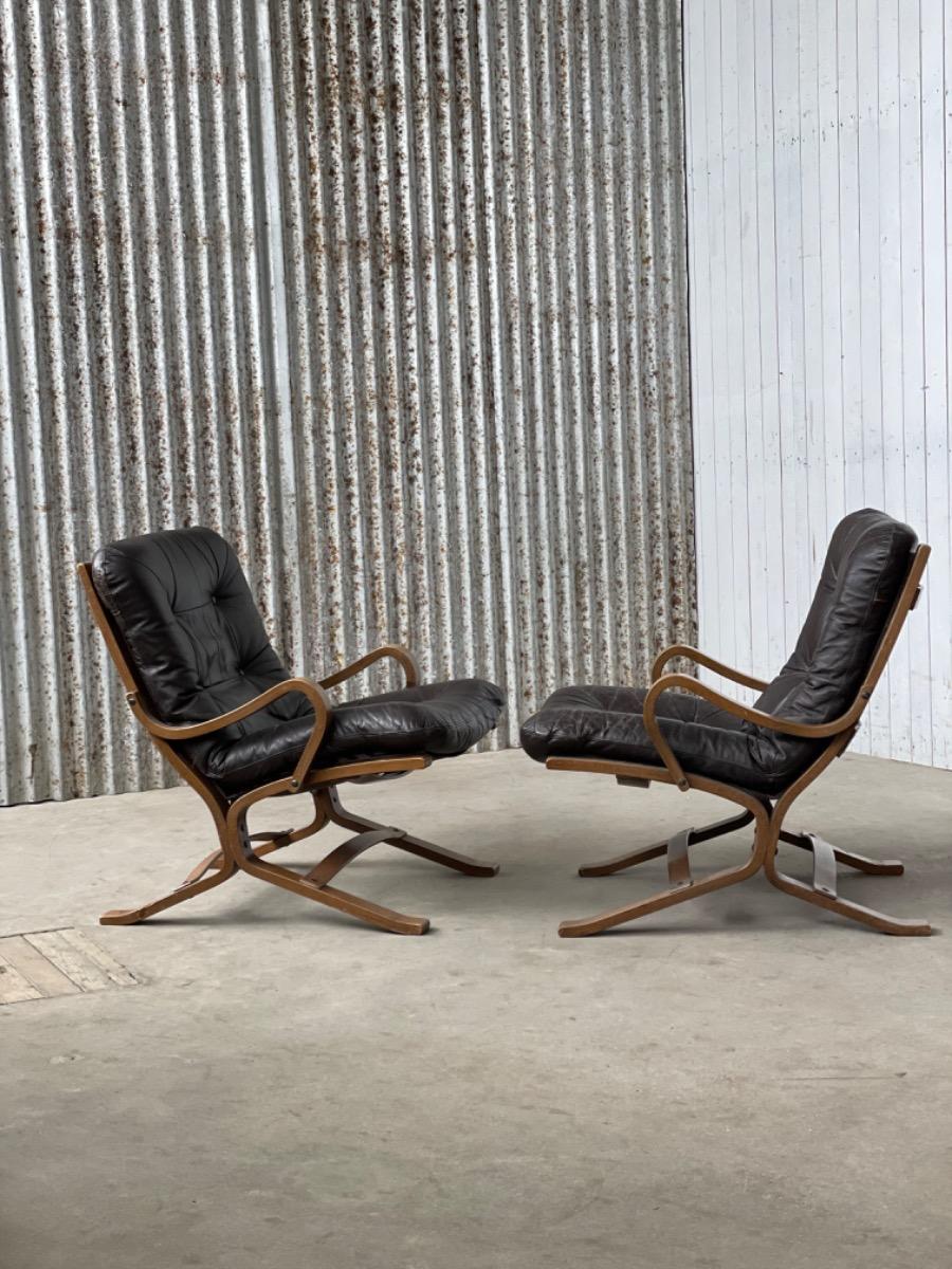 Pair loungechairs Ingmar Relling Westnofa - 1960