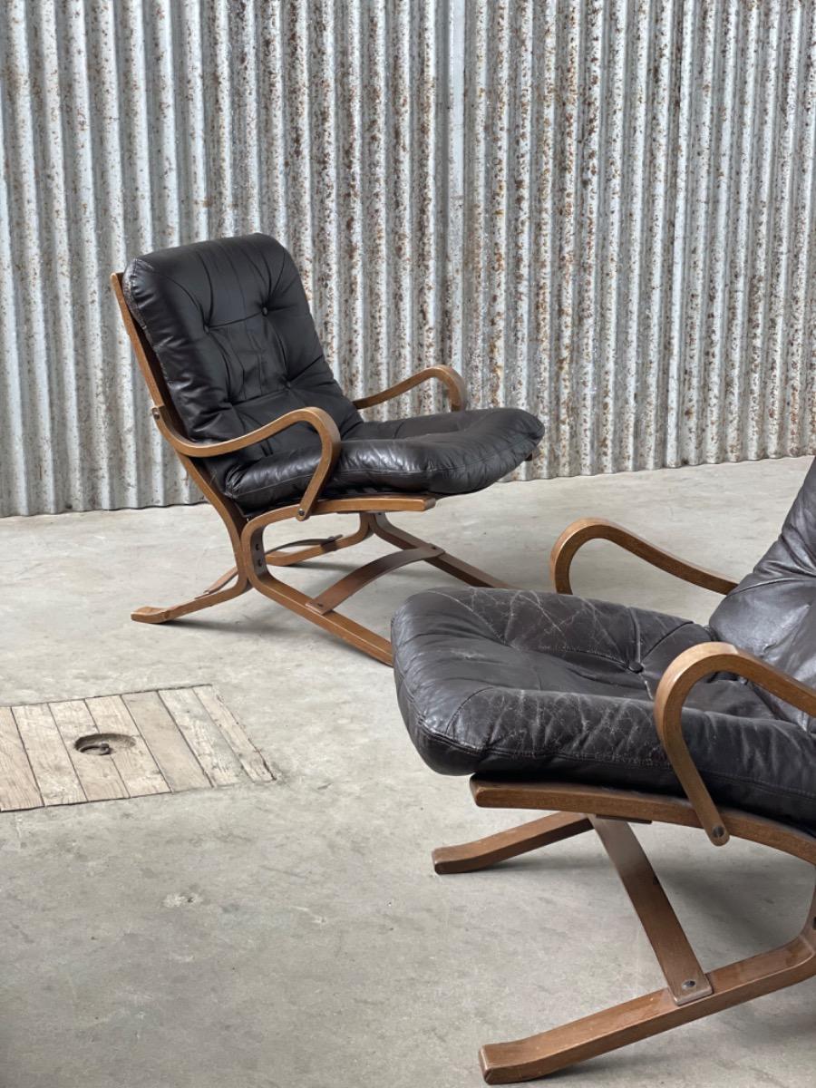 Pair loungechairs Ingmar Relling Westnofa - 1960