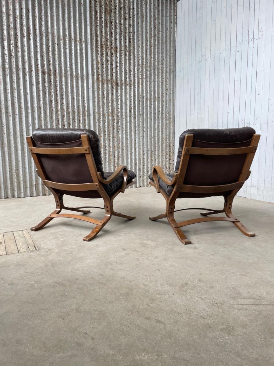 Pair loungechairs Ingmar Relling Westnofa - 1960