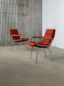 Pair vintage Artifort dining chairs by Geoffrey Harcourt 1960s