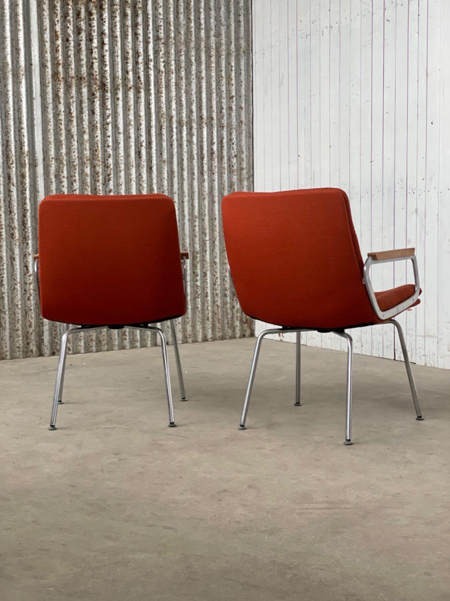 Pair vintage Artifort dining chairs by Geoffrey Harcourt 1960s