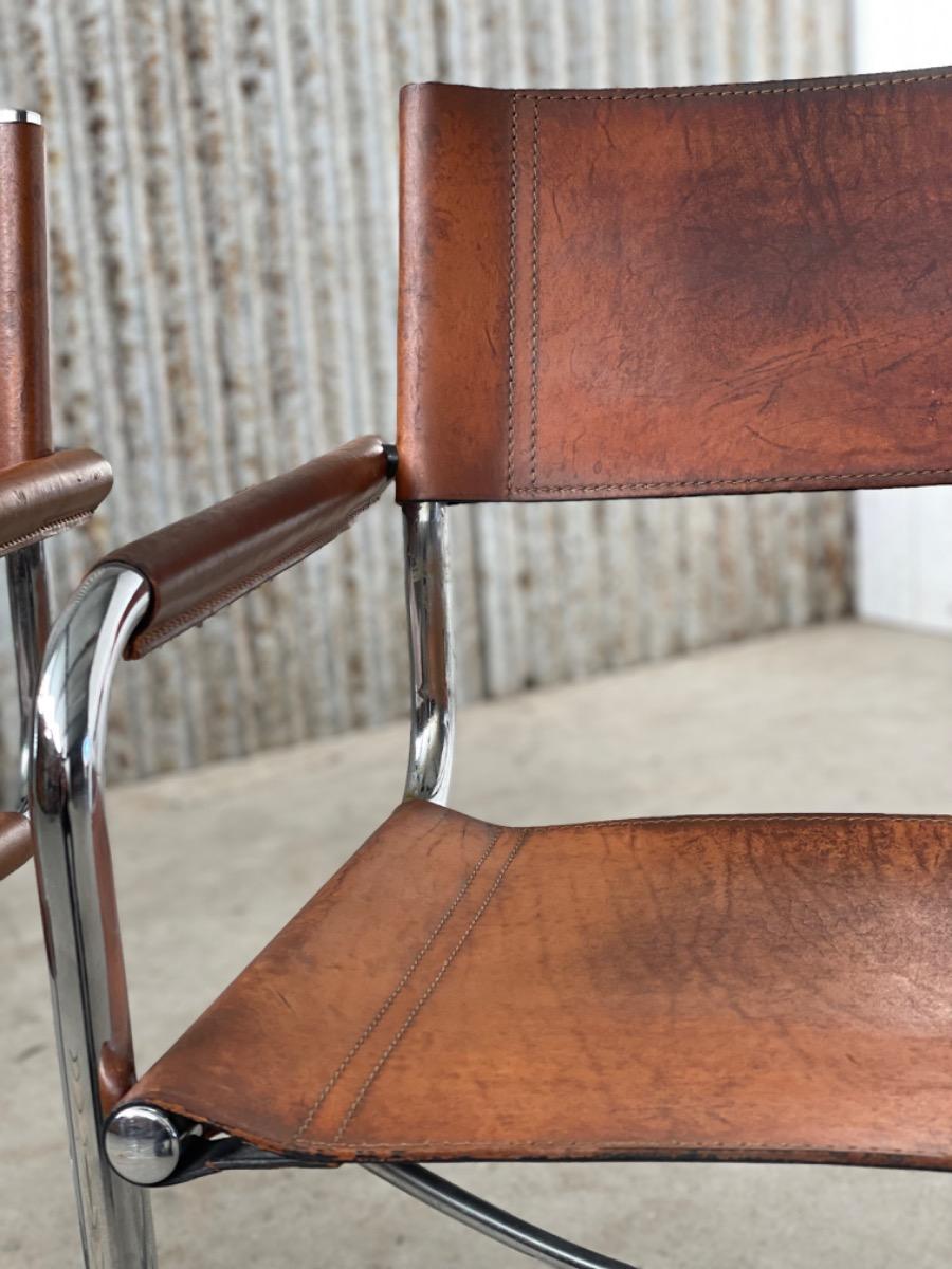 Set 4x Mart Stam S34 dining chairs - Linea Veam - Italy 1970s