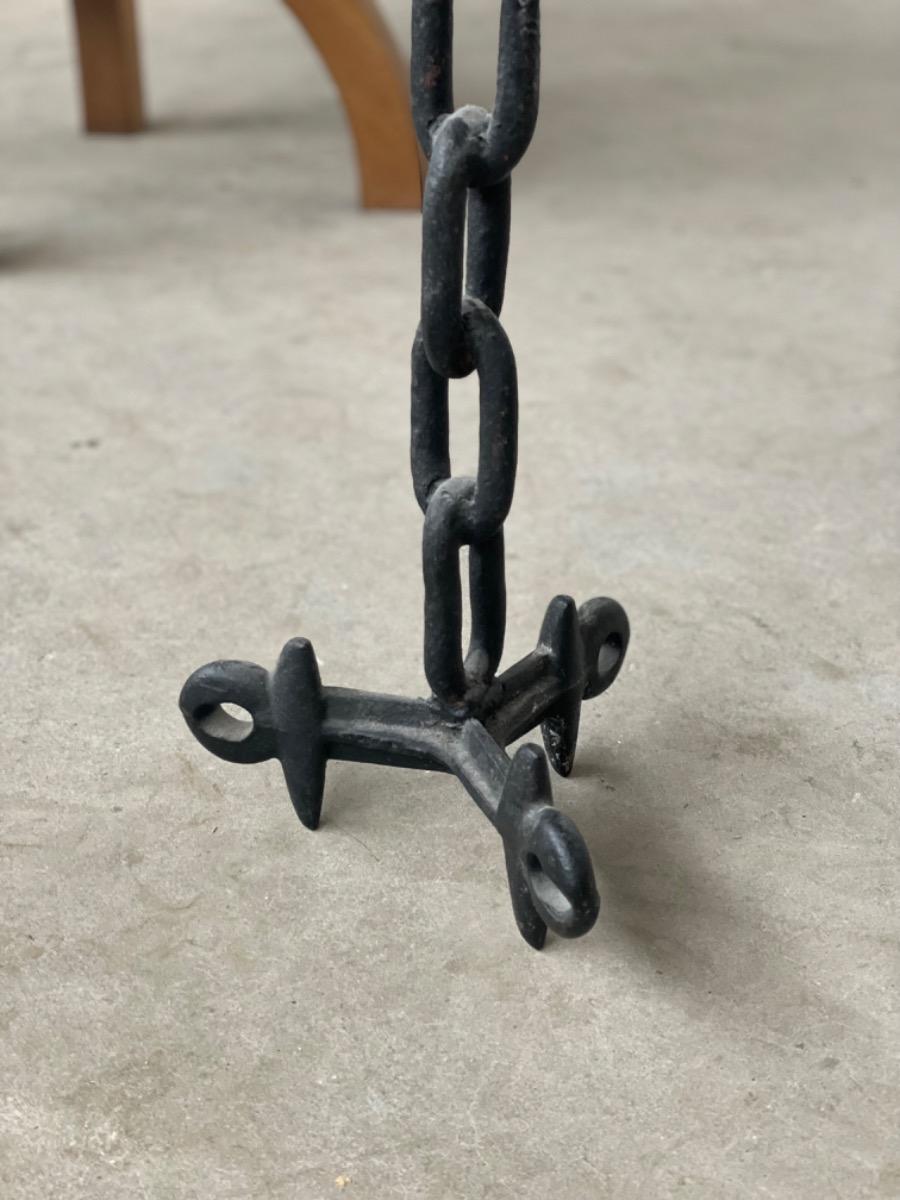 Set brutalist chain candle holders 