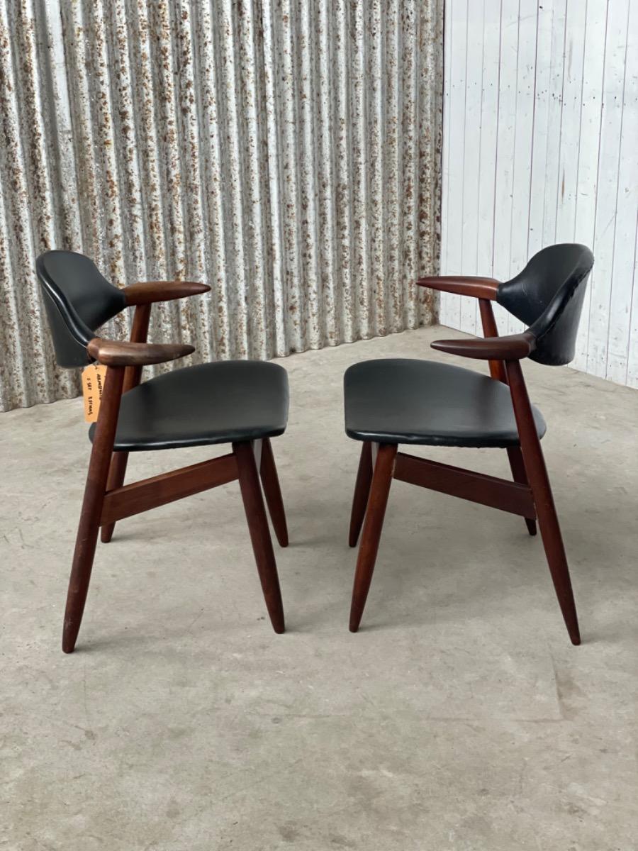 Set cowhorn chairs by Tijsseling - 1960s Netherlands 