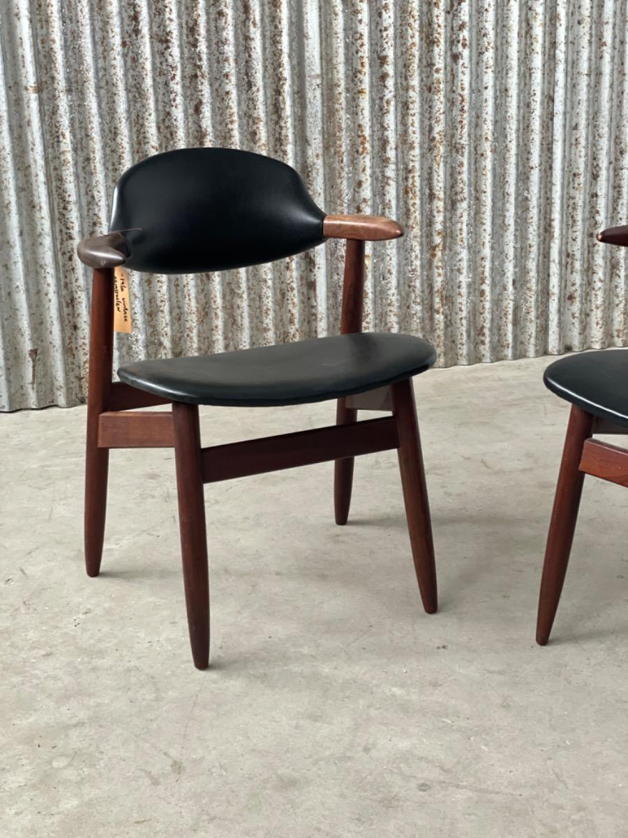 Set cowhorn chairs by Tijsseling - 1960s Netherlands 