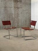 Set of 2 dining chairs B33 by Mart Stam - Marcel Breuer, 1970s Italy 