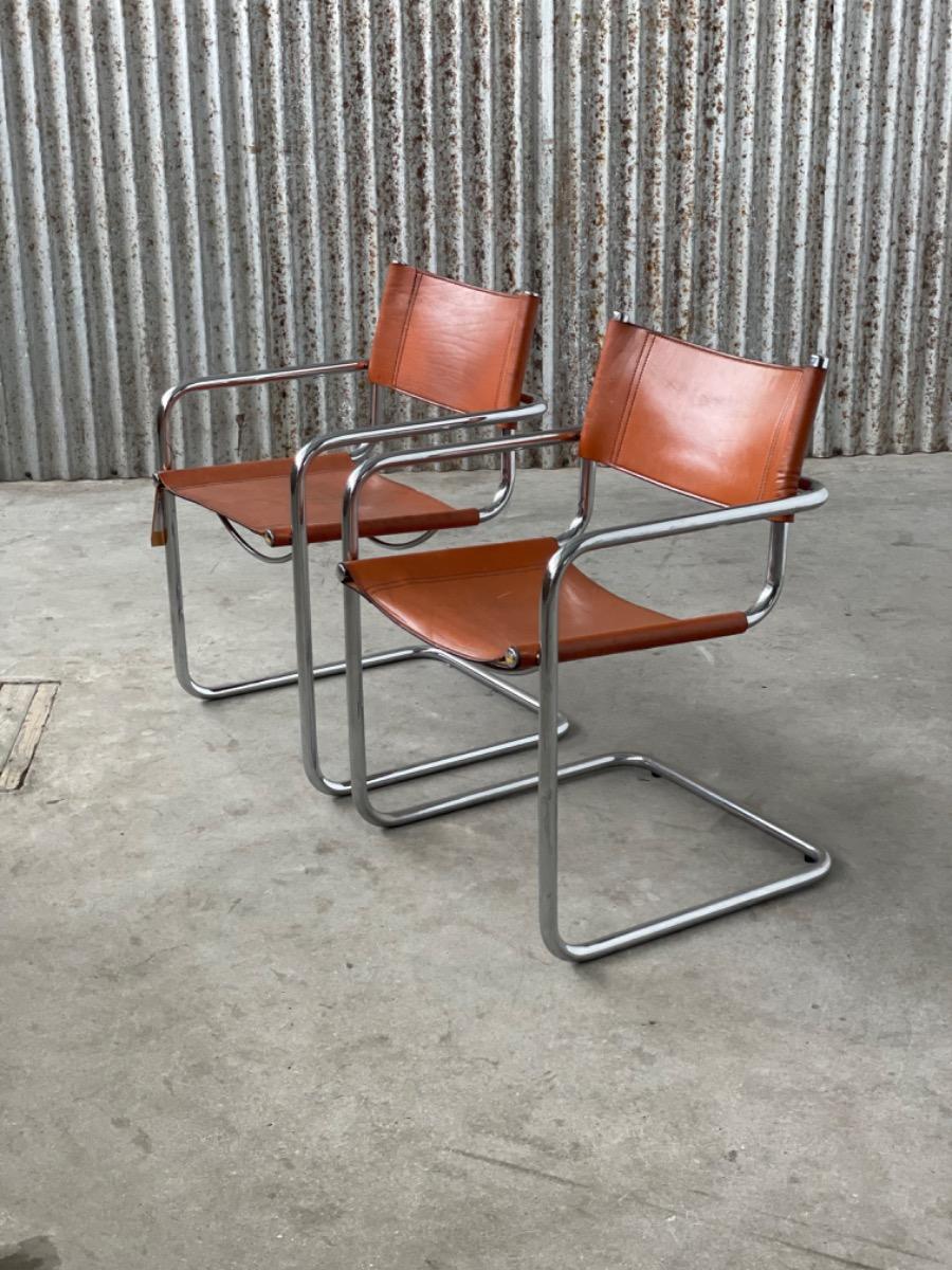 Set Vintage armchairs - MG5/Mart stam/Marcel breuer - 1970s