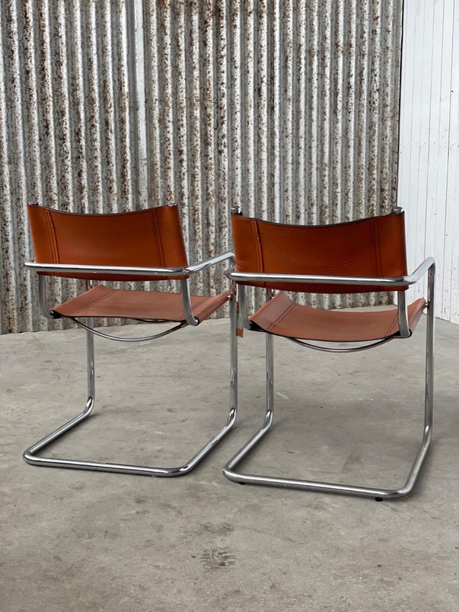 Set Vintage armchairs - MG5/Mart stam/Marcel breuer - 1970s