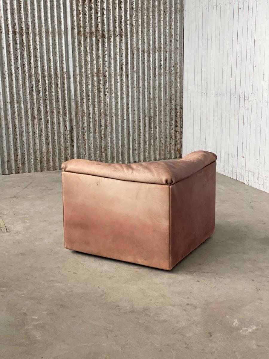 Team de Sede DS46 corner sofa Brown leather, 1970s