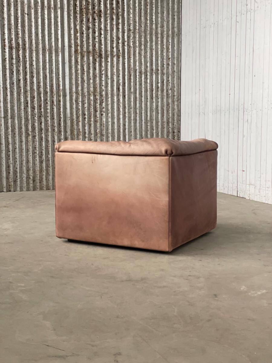 Team de Sede DS46 corner sofa Brown leather, 1970s