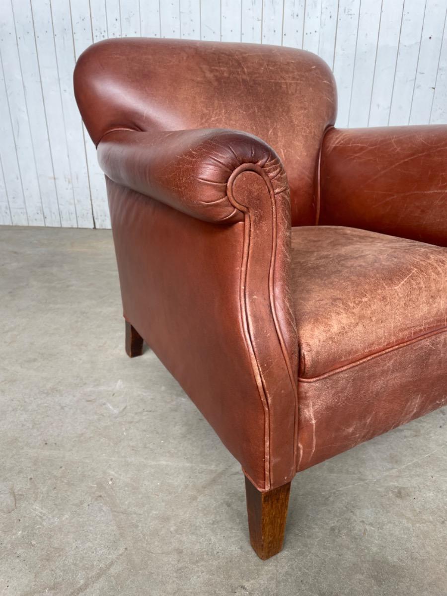 Vintage Leather armchair brown 