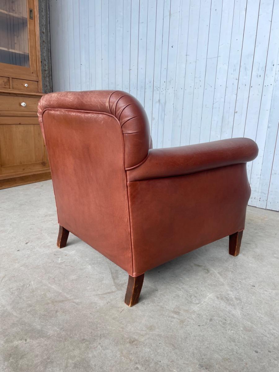 Vintage Leather armchair brown 