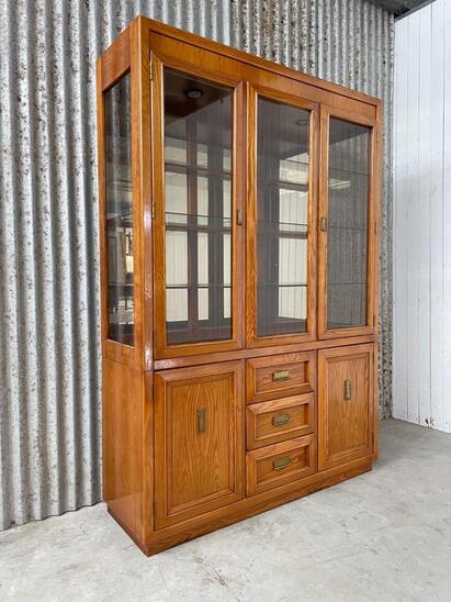 Vintage store oak cabinet