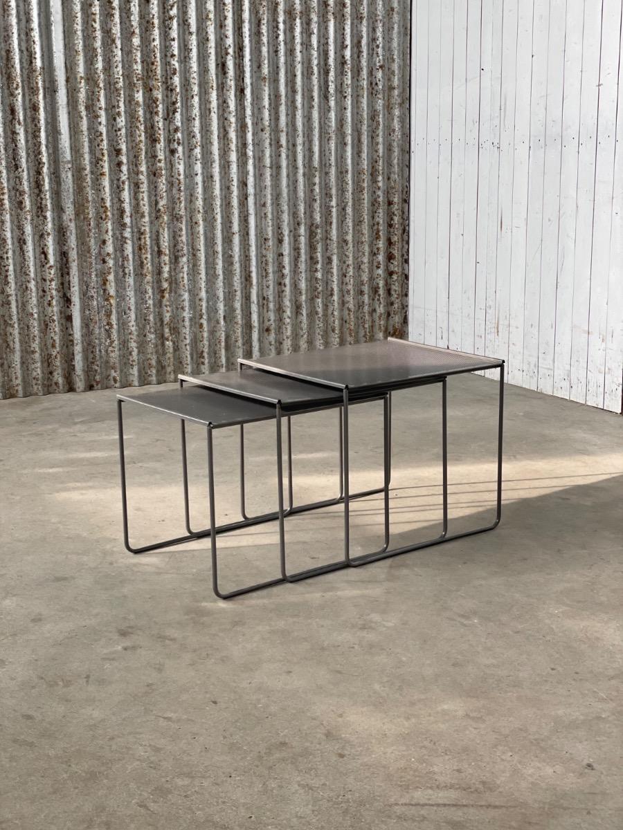 Vintage postmodern set nesting tables Dutch design 