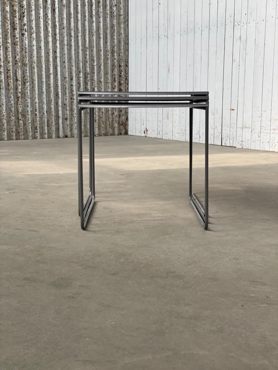 Vintage postmodern set nesting tables Dutch design 