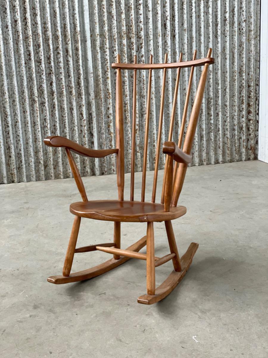 Vintage rocking chair de Ster Gelderland, Dutch design 1960