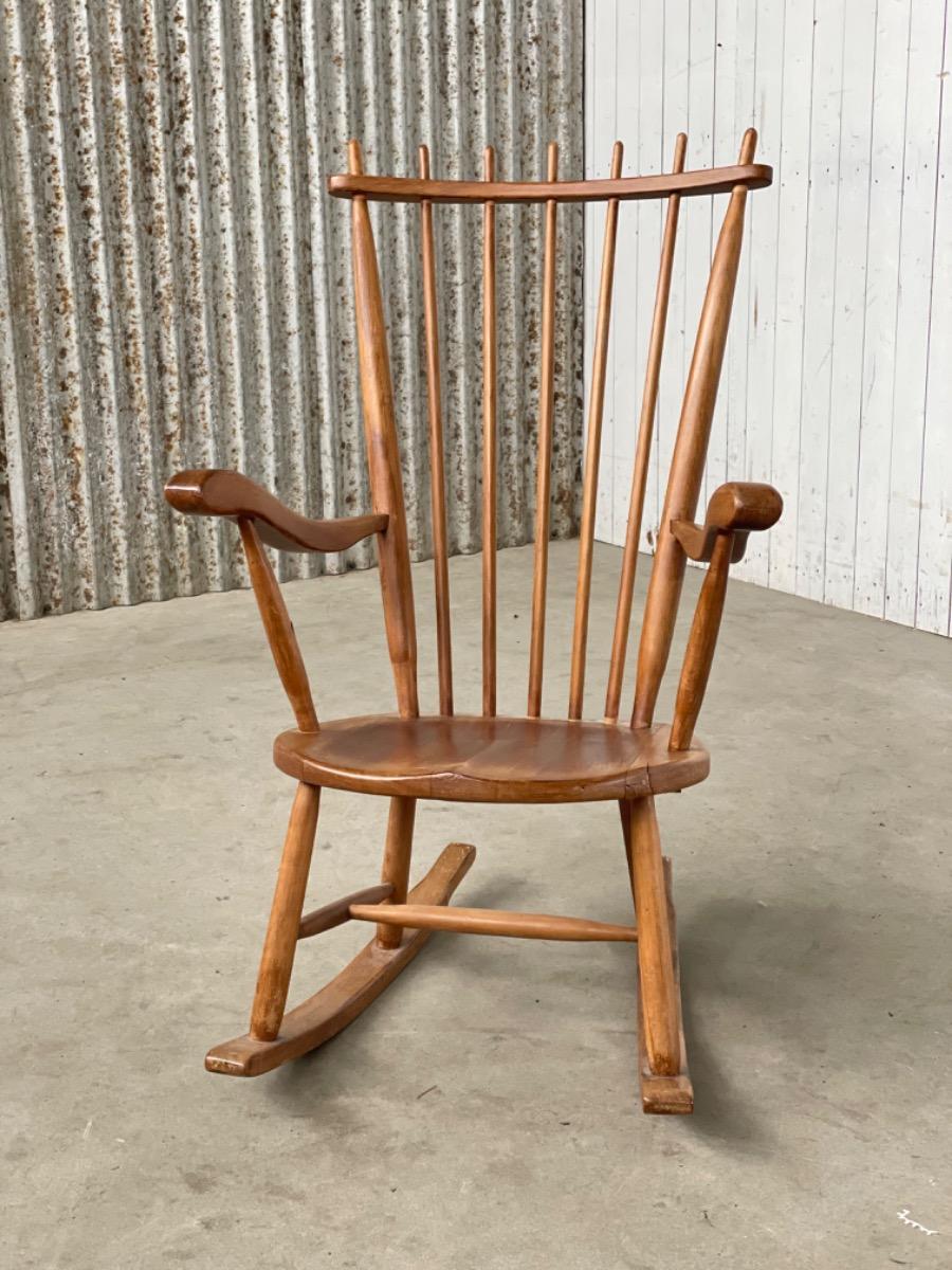 Vintage rocking chair de Ster Gelderland, Dutch design 1960