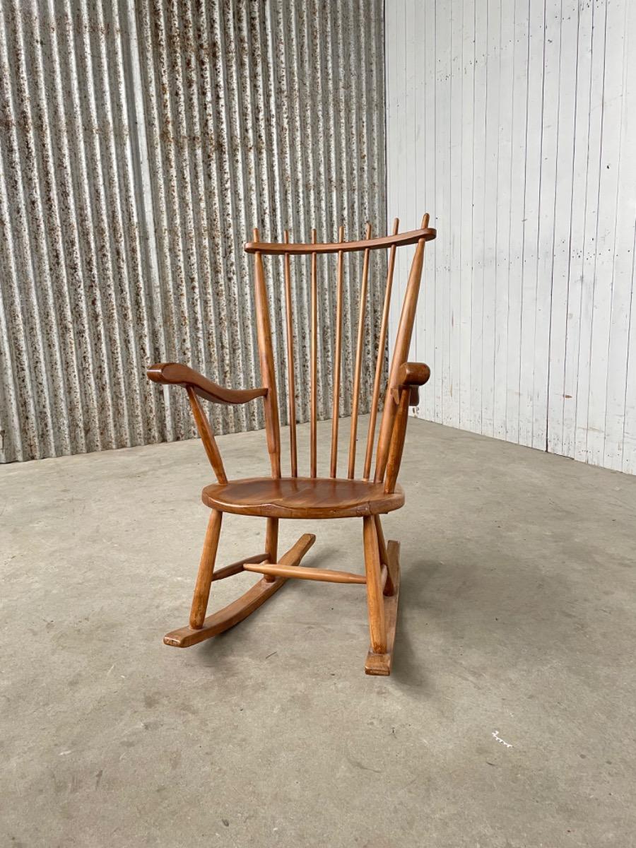 Vintage rocking chair de Ster Gelderland, Dutch design 1960