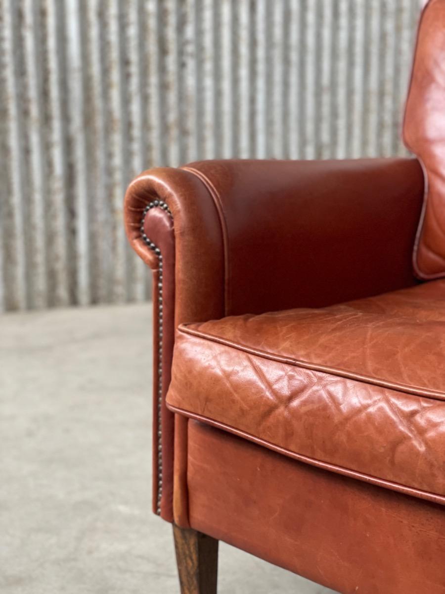 Vintage sheep leather armchair 