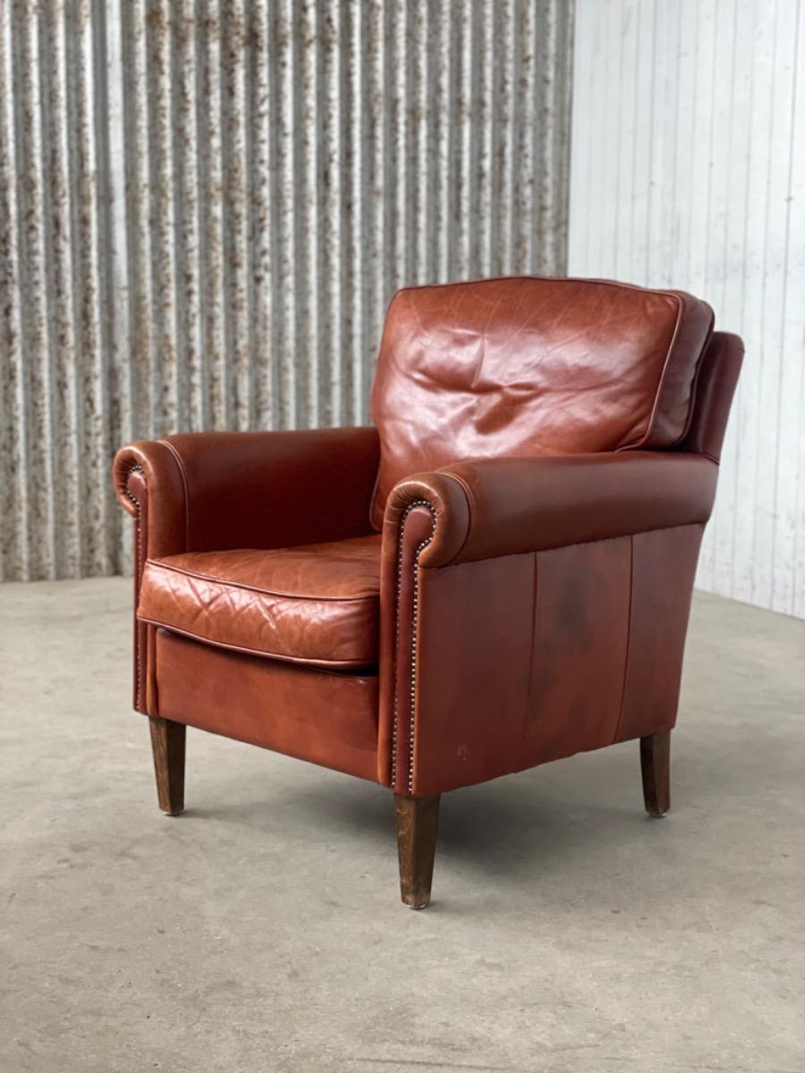 Vintage sheep leather armchair 