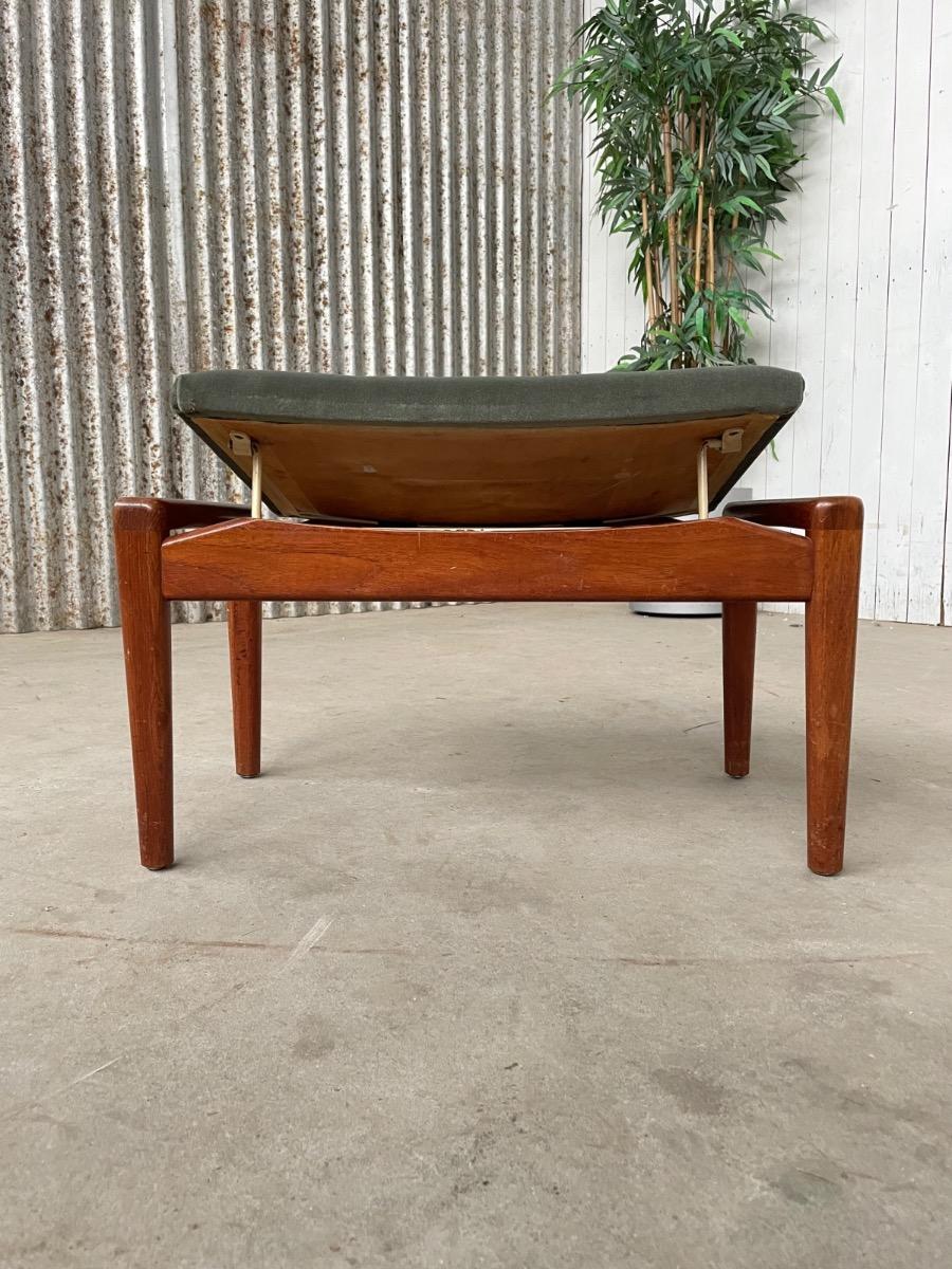 Vintage teak wood design footstool stool 1960s 