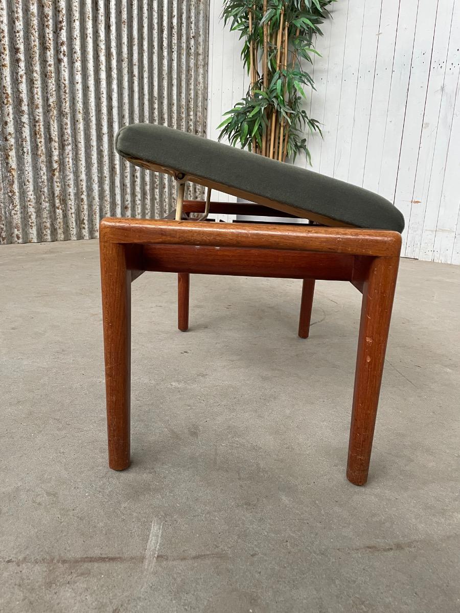 Vintage teak wood design footstool stool 1960s 