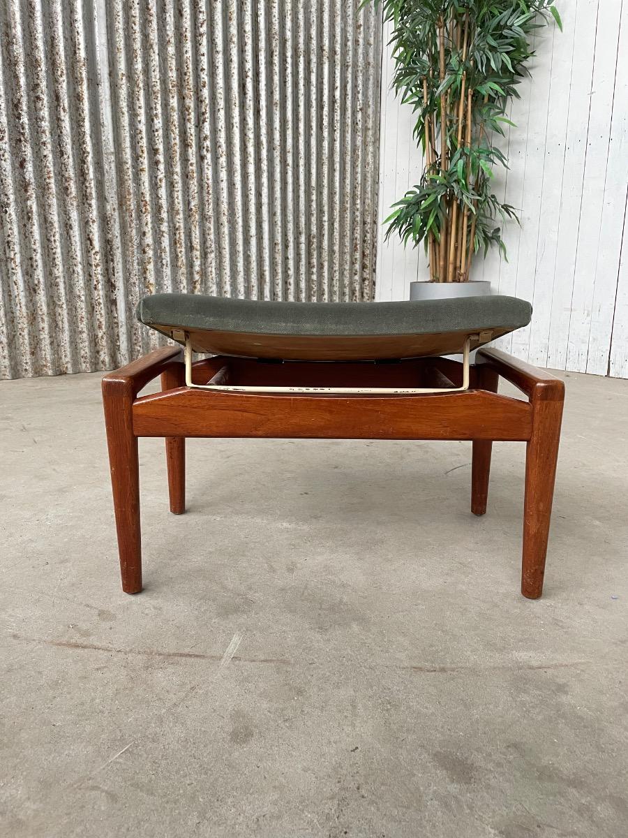 Vintage teak wood design footstool stool 1960s 