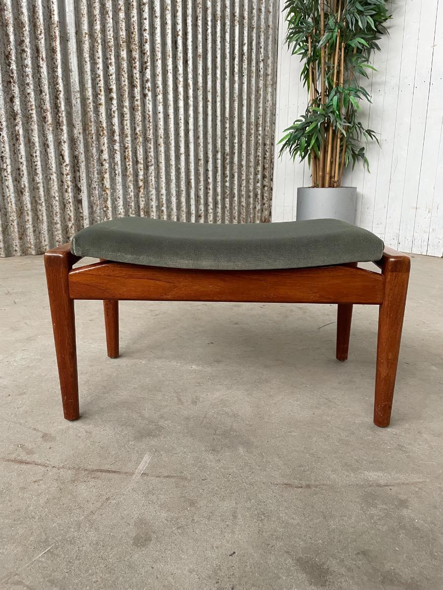 Vintage teak wood design footstool stool 1960s 