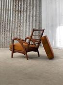 Vintage teakwooden armchair design 1950s