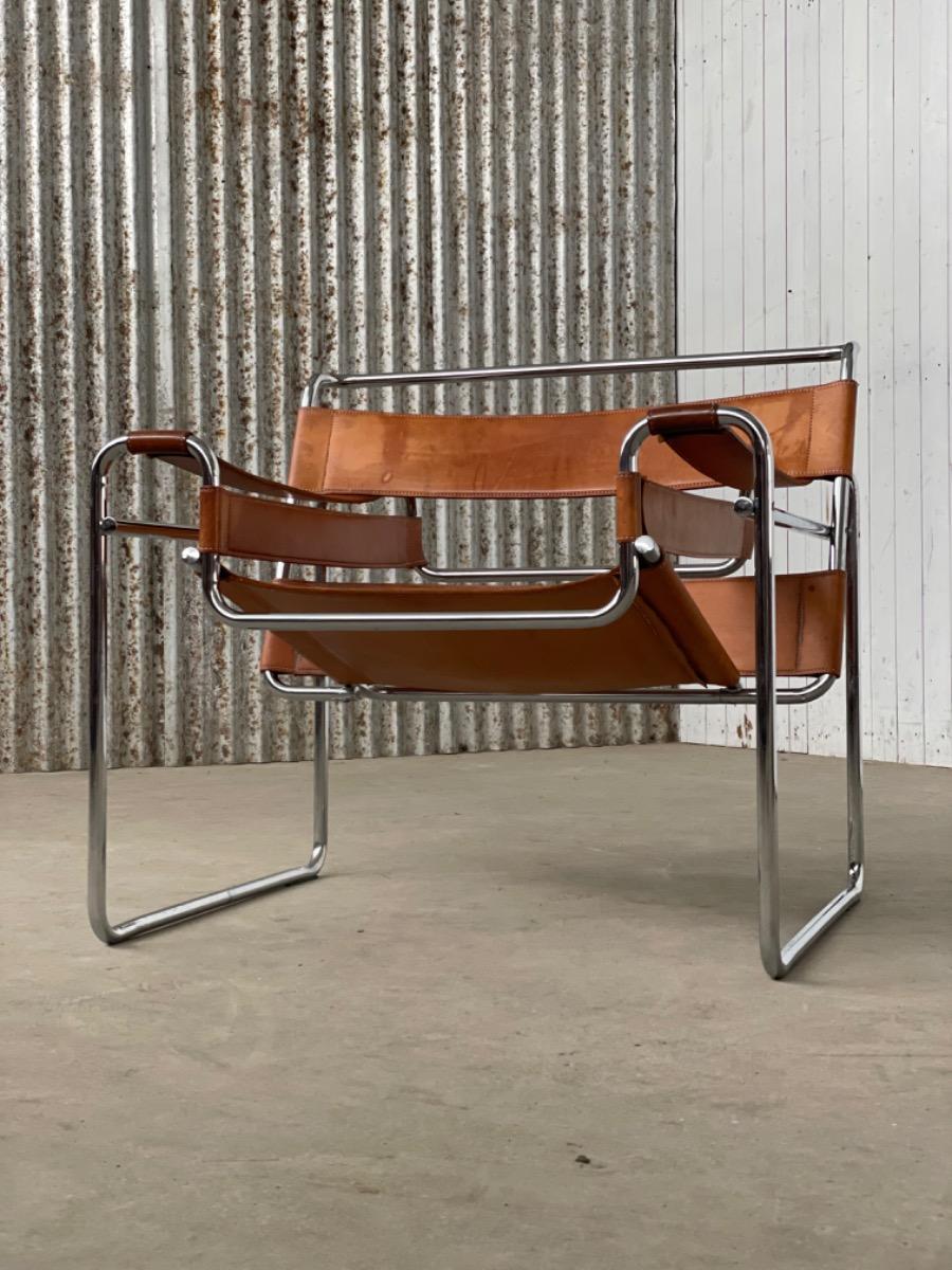 Wassily Armchair B3 in Cognac Leather, 1950s