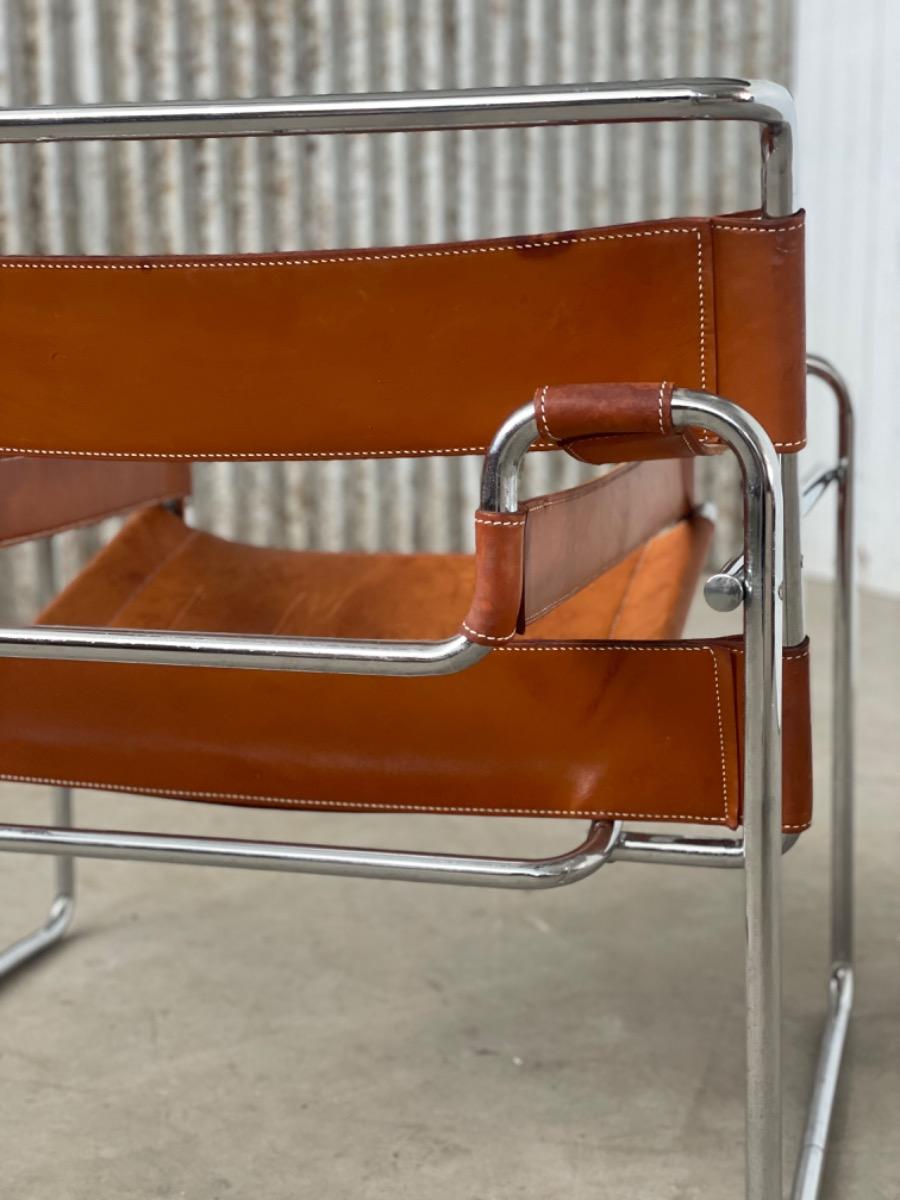 Wassily Armchair B3 in Cognac Leather, 1950s