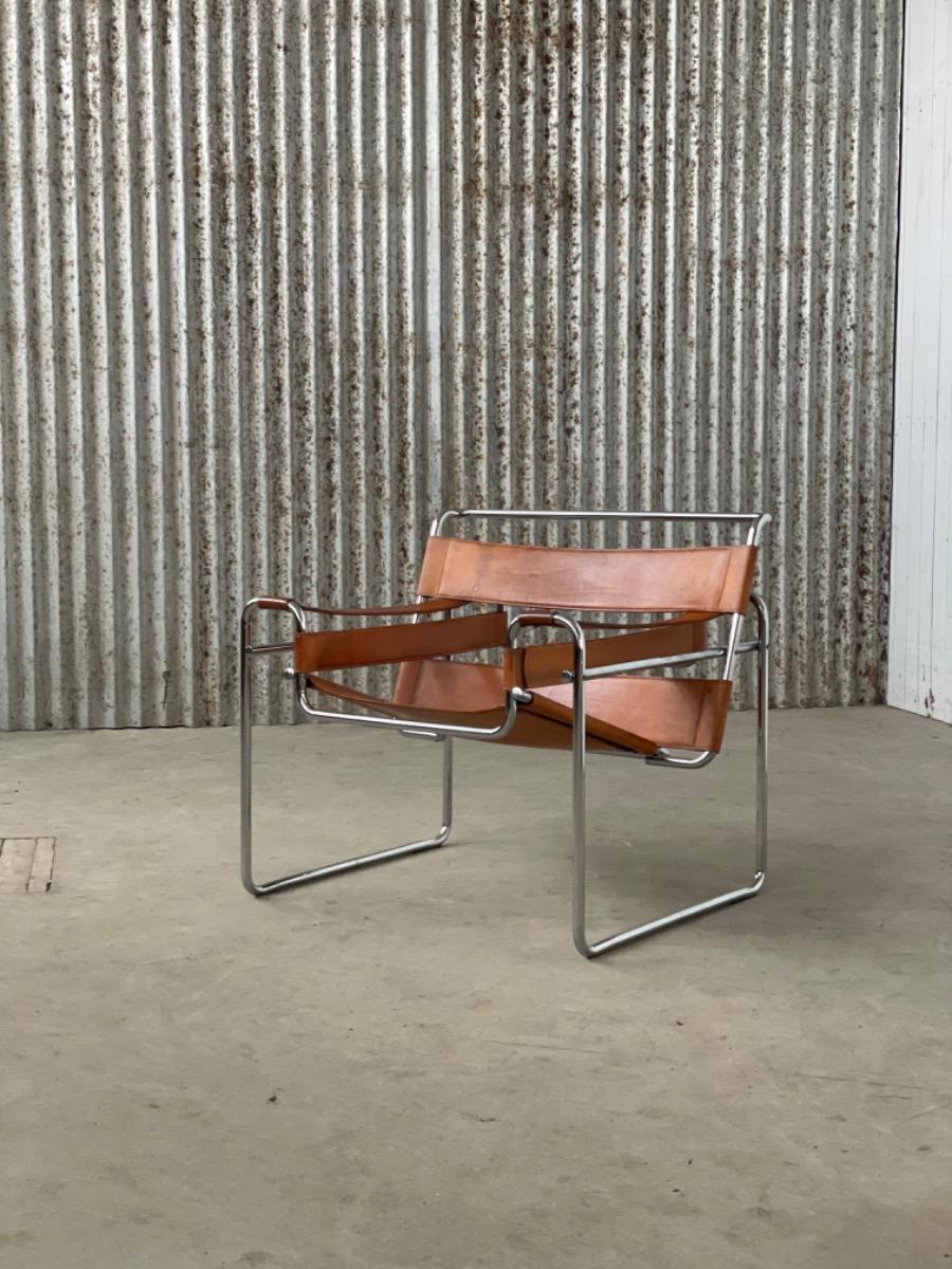 Wassily Armchair B3 in Cognac Leather, 1950s